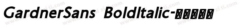 GardnerSans BoldItalic字体转换